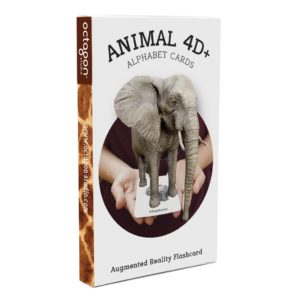 Animal 4D flash card front and side